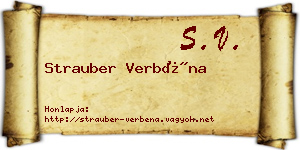 Strauber Verbéna névjegykártya